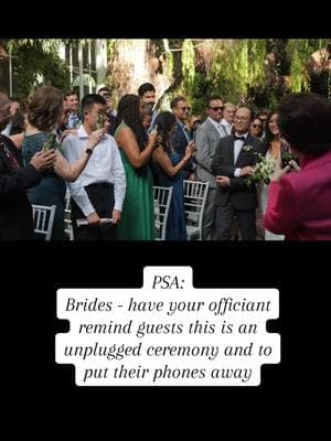 Just a friendly reminder, leave the photos and videos to the team you hired. #weddingtips #weddinghacks #weddingceremony #bridetobe #socalweddingvideographer #socalweddingphotographer 