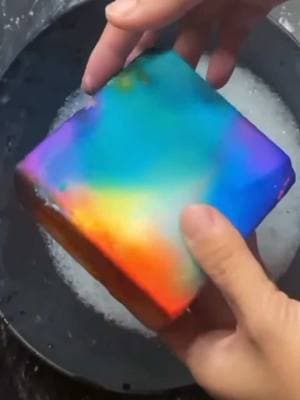 Rainbow 🌈 dyed gym chalk #asmr #oddlysatisfying #oddlysatisfyingvideo #viral #red #dyed #gymchalkasmr #gymchalk #asmrgymchalk #viral #tiktok #funfunletsgo #water #bubble #rainbow 