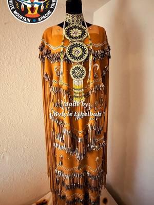 During my sunrise prayers this morning, a memory flashed in my mind of my vary first Apache buckskin dress I made, it's unbelievable that I was 14 years old when I made this dress. Áshoog Ussan for the blessings you've allowed me to share with the people. Áshoog Áshoog Áshoog Áshoog 🦅🤍💛💚🖤🦋 #ndee #Apache #wmat #whitemountainapache #apachebuckskindress #indigenousartist #apachemade #apachebeadwork #ndéépride #2spirit #nativeamerican #az 