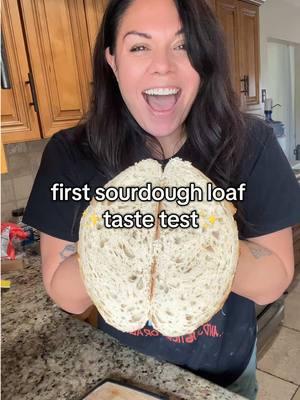 why was I so shocked that it tasted like real sourdough tho 😂 #sourdough #sourdoughtok #breadtok #firstsourdoughbread #sourdoughstarter #cooking #