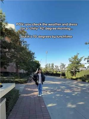 You can feel TWO seasons in ONE day here… 🫣 #Chilly #Winter #LA #SoCal #Cold #USC