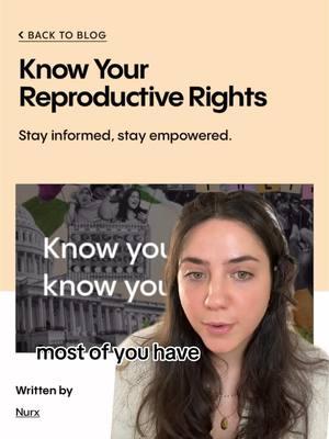 Reproductiverights.gov, a government site outlining women’s reproductive rights under federal law, was suddenly taken down. Originally launched after the Supreme Court overturned Roe v. Wade in 2022, this site served as a source of guidance on abor/ion, contraception, and access to reproductive healthcare. Its removal leaves a gap in key health information for women at a time of fear and uncertainty. You deserve to know your rights. The information previously hosted on http://reproductiverights.gov is now available through the 🔗 on our profile.  Note: This content reflects the information as it appeared on http://reproductiverights.gov on January 15, 2025, when it was last archived by WaybackMachine. While we have adapted references to previous administrations for clarity, the underlying content remains unchanged. It is critical to consult local laws and regulations, as guidance may vary based on jurisdiction. #greenscreenvideo #healtheducation #birthcontrol #nurxapp #nurx #birthcontroloptions 