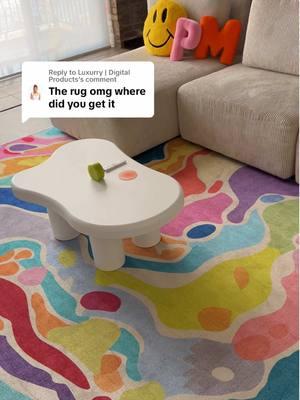 Replying to @Luxurry | Digital Products sharing all of the details on my colorful rug from @Wayfair! check my Linktree for a direct link to it 🤭🖍️ #firstapartment #newapartment #dopaminedecor #rug #wayfair #wayfairfinds #colorfulhome 