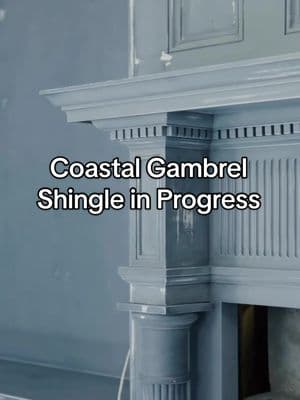 Progress peeks at our Coastal Gambrel Shingle projects #newhome #architecture #eleganthome #coastalhome 