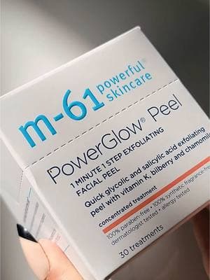 #gifted_by_bluemercury  @Bluemercury @M-61 Skincare Power Glow Peel One Minute One Step Exfoliating Facial Peel 🫶 @m61skincare power glow  Immediately improves skin cell exfoliation clarifying the skin. It gradually improves pore size & improves tone. #bluemercurypartner #m61skincare #facialpeel #facial #exfoilating #skincaretips #skincareroutine #texturedskin  #fyp  