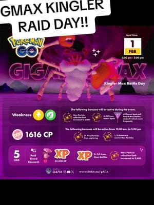 GMAX KINGLER MAKES ITS DEBUT IN POKEMON GO!! BEST OF LUCK SNAGGING A SHINY!! #pokemongo #pokemon #foryou #fyp #raid #pogo #shundo 