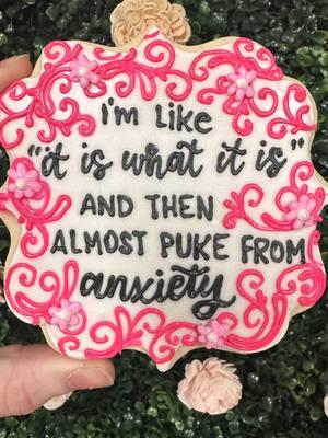 This is fine 😂 #bestcookiesever #atxcookies #htxcookies #texasbakery #anxiety #cookiedecorating #cookies 