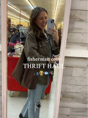 Anybody else loving the fisherman core trend??? 🤩🎣 #fisherman #fishermancore #trend #outfittrends #OOTD #thrifthaul #thrifting #thriftingfinds 