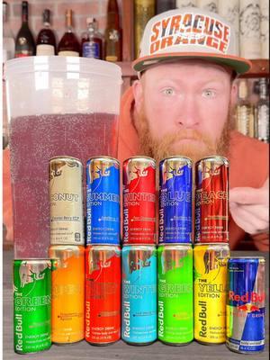 12 Red Bull Flavors Into One 😮😮 Starburst Gummies Is What It Tastes Like And I’m Here For It. What’s your thoughts? Would you try this? 10/10 for me  #drink #redbull #redbullracing #review #fypage #viral #energydrink #crazy 