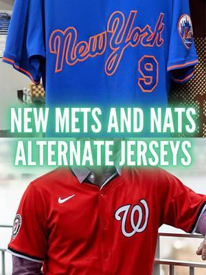 The New York Mets and Washington Nationals just dropped new alternate jerseys over the weekend! What do you think about these new looks? 🤔 #MLB #baseball #cityconnect #mets #lfgm #nats #washingtonnationals 