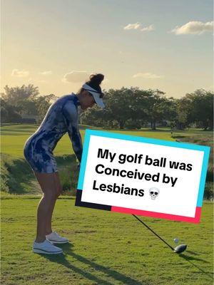 I hit this golf ball so far left it was conceived by two lesbians in the back of a Subaru Outback 😅 #golf #GolfSwing #golfcourse #tglgolf#golfmemes #comedy 