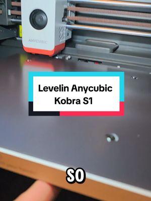 Leveling Anycubic Kobra S1 after auto level failed to do it's job. #printquality #anycubic #3dprinter #3dprinterleveling 