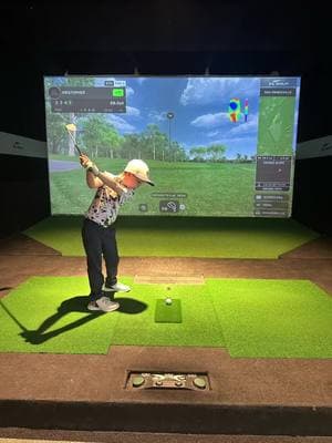 X-Golf. 6 year old takes on 3000 yard par 72 course. #golf #golfsim #golfsimulator #golfsimulators #xgolf #golftok #golftiktok #kidgolf #golfkid #youthgolf #fyp #foryou #foryoupage 