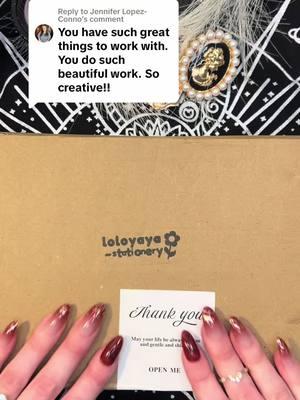 Replying to @Jennifer Lopez-Conno unboxing my new dark beauties from @loloyayastationery 🖤🖤🖤 Check out their link in my bio and receive 10% off your own order when you use my discount code Moonlightscraps at checkout! 🌙  #journalasmr #asmrscrapbook #creativejournaling #junkjournaling #scrapbookasmr #asmr #junkjournal #junkjournaling #scrapbookingjournal #relaxing #artist #art #meditation #junkjournalwithme #scrapbooking #relaxingsounds 