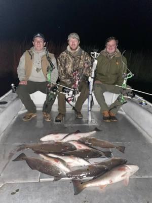 My Georgia crew was on point! There was so many fish they didn’t know which ones to shoot at 😂 lol! Redfish has been steady, if you want to book a trip with us, come on! Call us to book your trip today! 504-382-0767 #gatorgar #redfish #sheephead #blackdrum #shark #carp #airboat #bowfish #bowfishing #louisiana #greatoutdoors #getaway #tripofalifetime #vacation #corporateevents #fishingtrip #familytrip #sportsmanparadise #southernstylebowfishing #muzzybowfishing #oneidaeaglebows #bowfishingextreme #outriggeroutdoors #gargod 