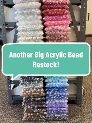 Another Big Acrylic Bead Restock has hit the site!! It's a great time to stock up. FREE Shipping on orders of $50+, 10% Off $100+ with code 10%OFF and 15% Off $200+ with code 15%OFF. #siliconebeadsupply #SmallBusiness #smallbusinesscheck #beading #beads #craftsupplies #craftsupplycheck #acrylicbeads #bubblegumbeads #abcbeadsupply #crafty #chunkybeads 