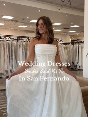 4 gorgeous YES gowns from our San Fernando Valley showroom ✨ Do you see your future yes? #weddingdress #weddingdresses #bridalgown #california #sanfernandovalley #isaidyes #isaidyestothedress 