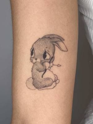 fresh vs healed tattoo #bunny #healedtattoo #fyyyypppppp 