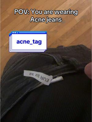 The tag mad long for no reason🙄 #acnestudios #acnestudiosjeans #fashionmeme #fashionmf #fashionmfs #mensfashion #grailed #grailedgoblin 