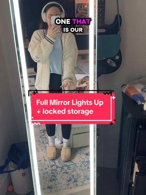 Best Gift for Girls 🩷 Full length mirror with hidden locked storage + lights ✨✨ #FullLengthMirror #MirrorWithLights #LEDLightMirror #MirrorWithStorage #LockStorage #MirrorWithLockedStorage #GiftForGirls #ValentinesGift #tallmirror #mirror #lightmirror #tiktokshopjumpstart #TikTokShopLoveAtFirstFind  #tiktokshopjumpstartsale   #mademyyear #SuperBrandDay #lovelanguage #seasonalgems 