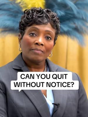 Can you quit without notice? #blackfemalelawyer #lawyersoftiktok #personalinjury #georgialawyer #atllawyer #quitting 