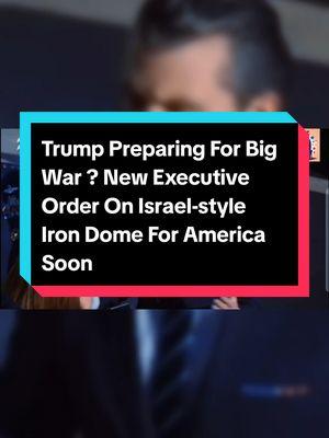 U.S. president Donald Trump is all set to sign executive orders for America to get an Israel-style Iron Dome air defence system. U.S. Defence Secretary Pete Hegseth made the announcement in Virginia. CNN reported that "this order calls for an advanced space-based series of systems to detect and shoot down launches against the United States." #trump #petehegseth #irondome #america #military #executiveorder #usadefense #defensesecretary #fyp #washingtondc #whitehouse #politiplot 