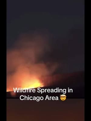 This is unreal we ain’t NEVA had a wildfire in our forest preserves . #chicago #southsuburbschicago #chicagobreakingnews 