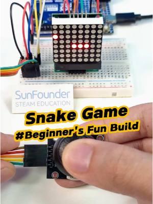 Classic Snake Game 🕹️ from Your Old Nokia 📱 to the LED Matrix with Arduino #arduino #DIY #arduinotutorial #arduinoproject #STEMTok #stemeducation 