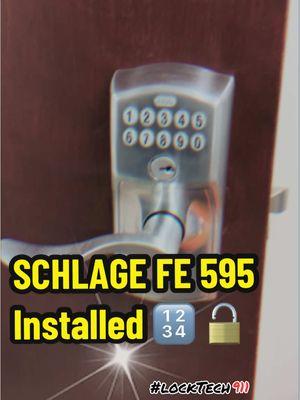 Upgraded a therapist offices door to a #schlage keypad #codelock #locksmith #locktech911 #easytouse #keylessentry 