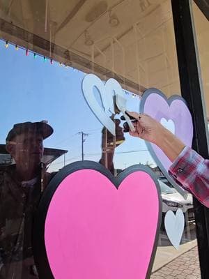 Hand Painted Window Splash @Rob #ValentinesDay #windowpainting #windowsplash #florist #painting #font #signpainting #signwriter #2025 #signwriting #lettering #fyp #advertiseyourbusiness #Love 