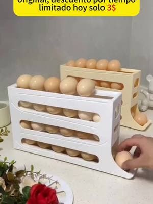 Esta caja automática para huevos es muy práctica, no ocupa espacio en el frigorífico y tiene capacidad para 30 huevos. #eggholder #kitchen #eggstoragerack #dealsfordays #TikTokShop #TikTokShopLoveAtFirstFind