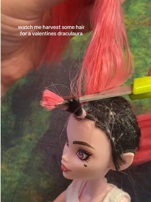 She’s bald and she tutoring people who have hair! (I can’t say that word on here lmao) #ooakdoll #draculaura #customdoll #draculauradoll #monsterhigh #hairtransplant #haircuts #dollhair #diytoy #oneofakind #reroot 