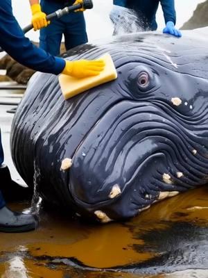 Fascinating Rescue: People Removing Barnacles from Whales #SeaCreatures #marinelife  #DeepSeaCreatures #OceanMonsters  #barnacles #removingbarnacles  #DeepSeaHorrors #oceanaliens 