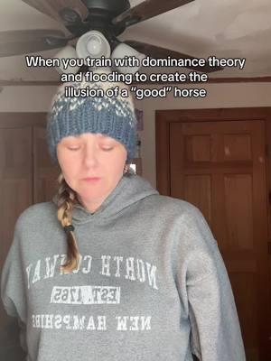 Almost like parenting from an authoritarian perspective because you think compliance is the definition of good. 🤔 #horsetraining #peacelovehorses 