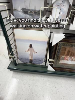 This painting speaks volume!!! Praise Jesus #hobbylobby #jesuspainting #fyp #godisgood #hobbylobbyfinds #viral #viralpainting #homegoods #jesusisking 