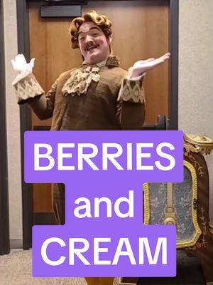 Cogsworth is a little lad that loves 'Berries and Cream'!!! The outfit I wore under my Clock during "Beauty and the Beast" definitely made me feel like a little lad. Filmed backstage at @Hale Centre Theatre #beautyandthebeast #halecentretheatre #hct #cogsworth #berriesandcream #littlelad 