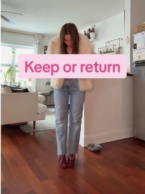 What do we think? Do we keep or return this top? #keeporreturn #ValentinesDay #outfitideas #valentinesdayoutfit #anthropologie #glamnetic #agolde 