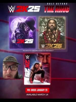 Roman Reigns WWE 2K25 cover Star #greenscreen #creatorsearchinsights #wwe2k25 #wwe2k25news 