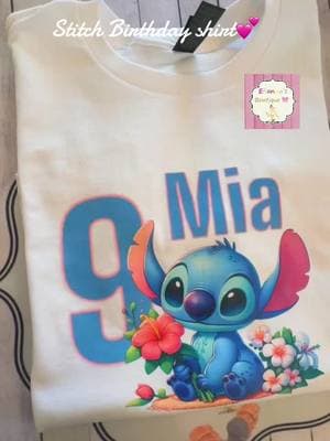 Stitch Birthday shirt💕 #stitch #birthdayshirt #stitchshirt #birthdayshirts #birthdaygirl #eliannasbowtique🎀 