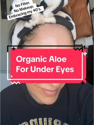 Hydration and skin nourishment is key. #organicaloe #organicaloevera #aloevera #undereye #undereyes