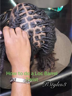 How to do a Loc Barrel Twist Products: www.shoppstyles.com Booking: 4435004771 #locs #locstyles #dmvlocs #pstyles #loctitian #locstyling #womanwithlocs #menlocs #locproducts #dmvloctician #womenlocstyles #loccolor #starterlocs 