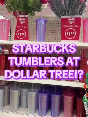 LOVE this years colors of the sparkly rhinestone tumblers at @Dollar Tree .. starbucks whooo 😜 #dollartree #dollartreefinds #dollartreehacks #dollartreehaul #dollartreeshopping #dollartreetok #tumblersoftiktok 