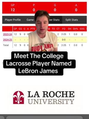 LeBron James of lacrosse literally #lacrosse #collegelax #collegelacrosse #larocheuniversity #lebronjames #lebronjames #lefraud 