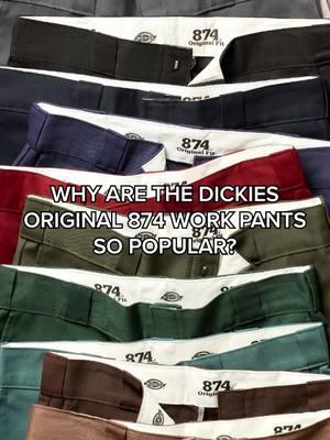 From their debut in 1967 the Dickies 874 Work Pants have stood the test of time. 🛠️ Durable, sleek, and undeniably classic. What’s your favorite 874 color? 👖 #dickies874 #workwearIcon #builttolast #classicstyle #fyp #dickies