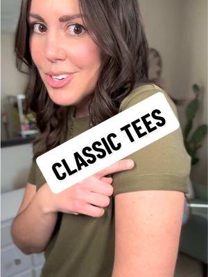 I’m 5’10”, 34B wearing the medium. These are your classic, comfy tees. Love the fit.  #classictee #womenstshirt #simplestyle #capsulewardrobe #tallgirl #TikTokShop #tiktokshopfinds #tiktokshopcreatorpicks #seasonalgems #lovelanguage 