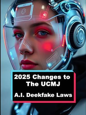 Military's AI Deepfake Laws Coming Soon - A HUGE Problem 2025 Changes to the UCMJ. Congress is pushing the Pentagon to amend Article 120c of the UCMJ to criminalize deepfake and AI-generated explicit content. The Problem? The law is trying to catch up to a technology it barely understands. What This Means for Service Members: • If the law is changed, you could face UCMJ charges for creating, modifying, sharing, or even possessing AI-generated explicit images. • The law might now clearly define key terms like “manipulated” or “AI-generated,” making enforcement unclear and inconsistent. • Service members could be punished for images they didn’t even create, just for receiving them. Bottom Line: This law should exist, but badly written laws lead to bad prosecutions. If you’re in the military, be VERY careful what you create, modify, share, or even receive. Follow for more UCMJ updates. #ucmj #militarylaw #defense #lawyer #army #airforce #marines #navy #spaceforce #coastguard #military #news #ai #news #ndaa #knowyourrights #notguilty #defenseattorney #defenselawyer #militarylawyer #harnishlaw 