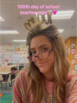 happy 100th day of school!!! #teacher #teachersoftiktok #teacherlife #tk #kindergarten #kindergartenteacher #kindergartenlife #100daysofschool #100thdayofschool #grandma #grandmasoftiktok #schooldressup 