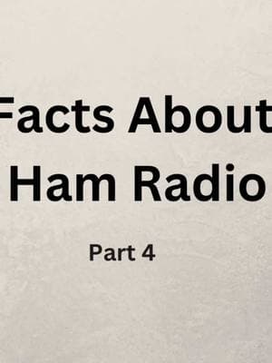 Facts About Ham Radio Part 4...#hamradio #radio #amaturradiooperator #hamr #comms #amateurradio #facts 