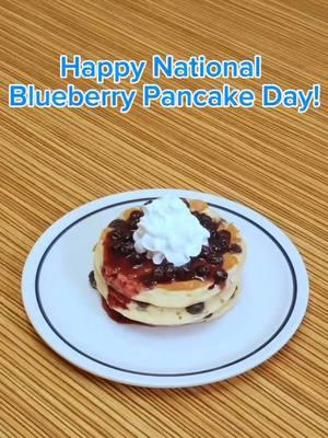 Today’s forecast: stacks of blueberry pancakes with a 100% chance of syrup showers. 🫐 #NationalBlueBerryPancakeDay