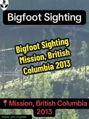 Here's a cool under the radar video out of Mission British Columbia. A couple was hiking in a pretty remote area when they noticed the creature across the way. It's pretty obvious with the dramatic step toward the end of the video that thi creature was not a bear.a #aliens_and_cryptids #bigfoothunter #bigfootmuseum #expeditionbigfoot #bigfoothunting #bigfootmama #bigfootmountain #bigfoots #findingbigfoot #sasquatch #sasquatchsighting #ufo #ufoキャツチャー #alien #aliens #alienbff #bigfootsigns #cryptozoology #bigfootvideos #bigfootisreal #bigfootswilderness